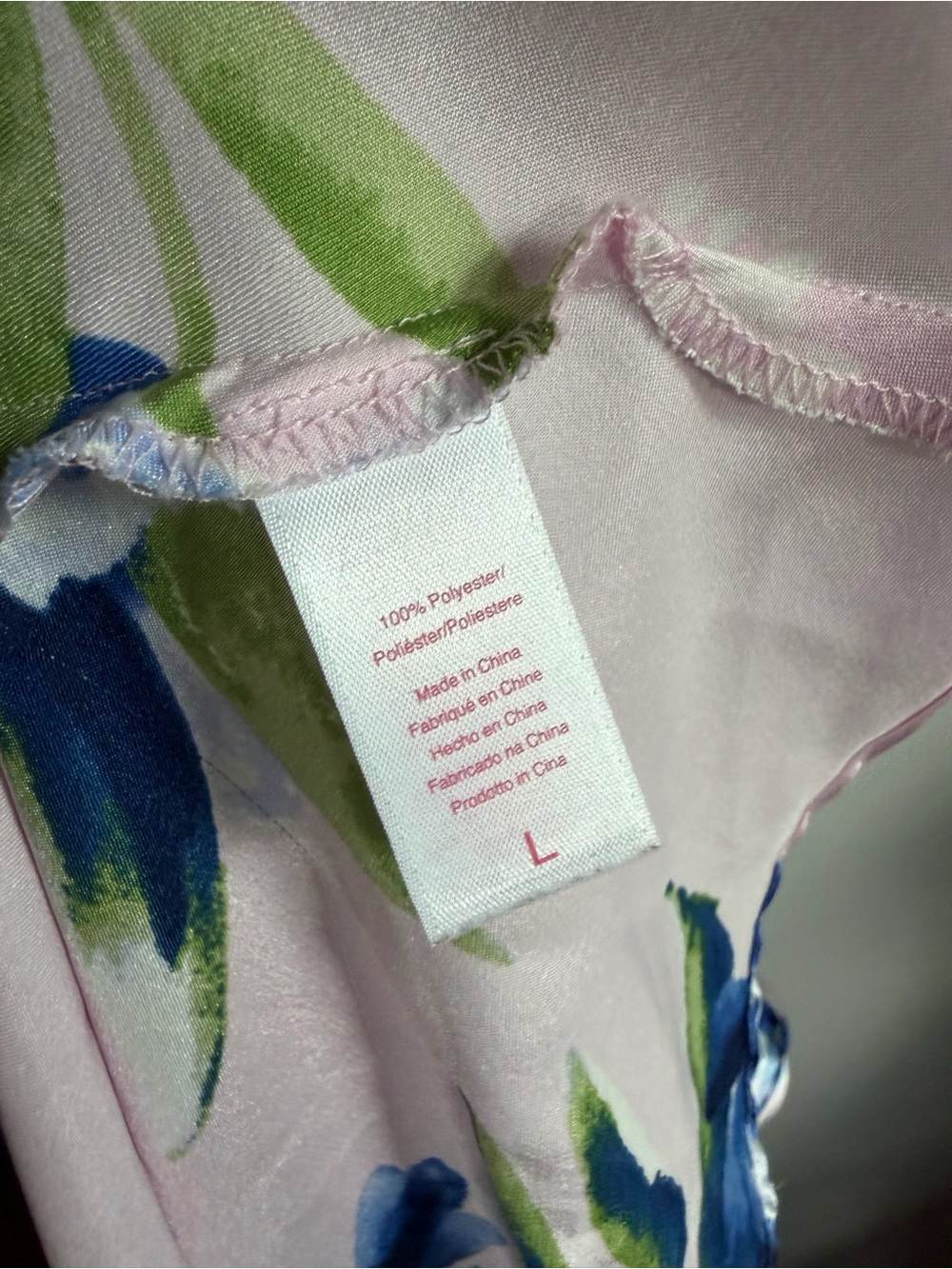 Oscar De La Renta Pink Label Ruffle Neck Floral Maxi Dress Nightgown L - Picture 3 of 5